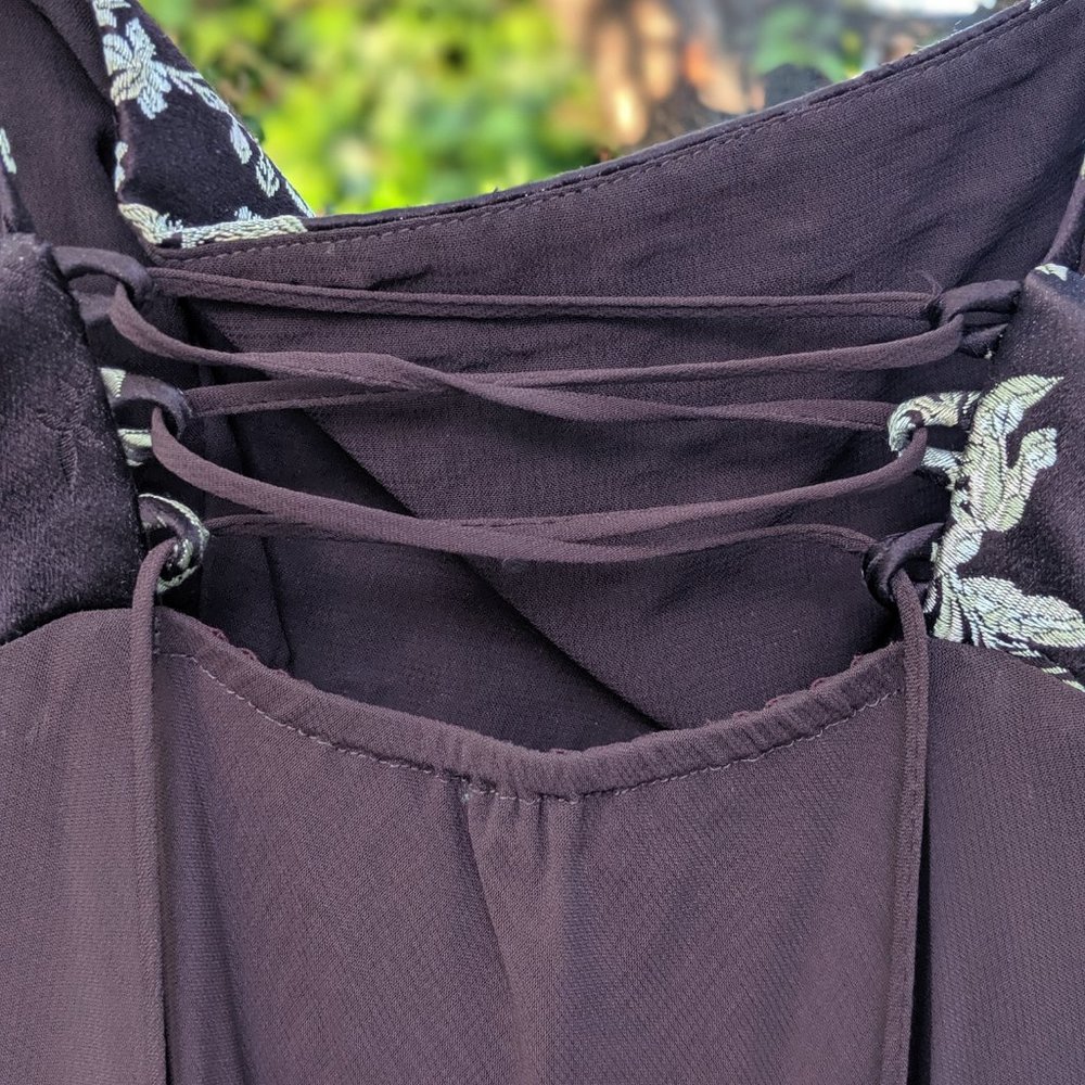 VINTAGE Odessa Silk Gown in Chocolate - Picture 4 of 8